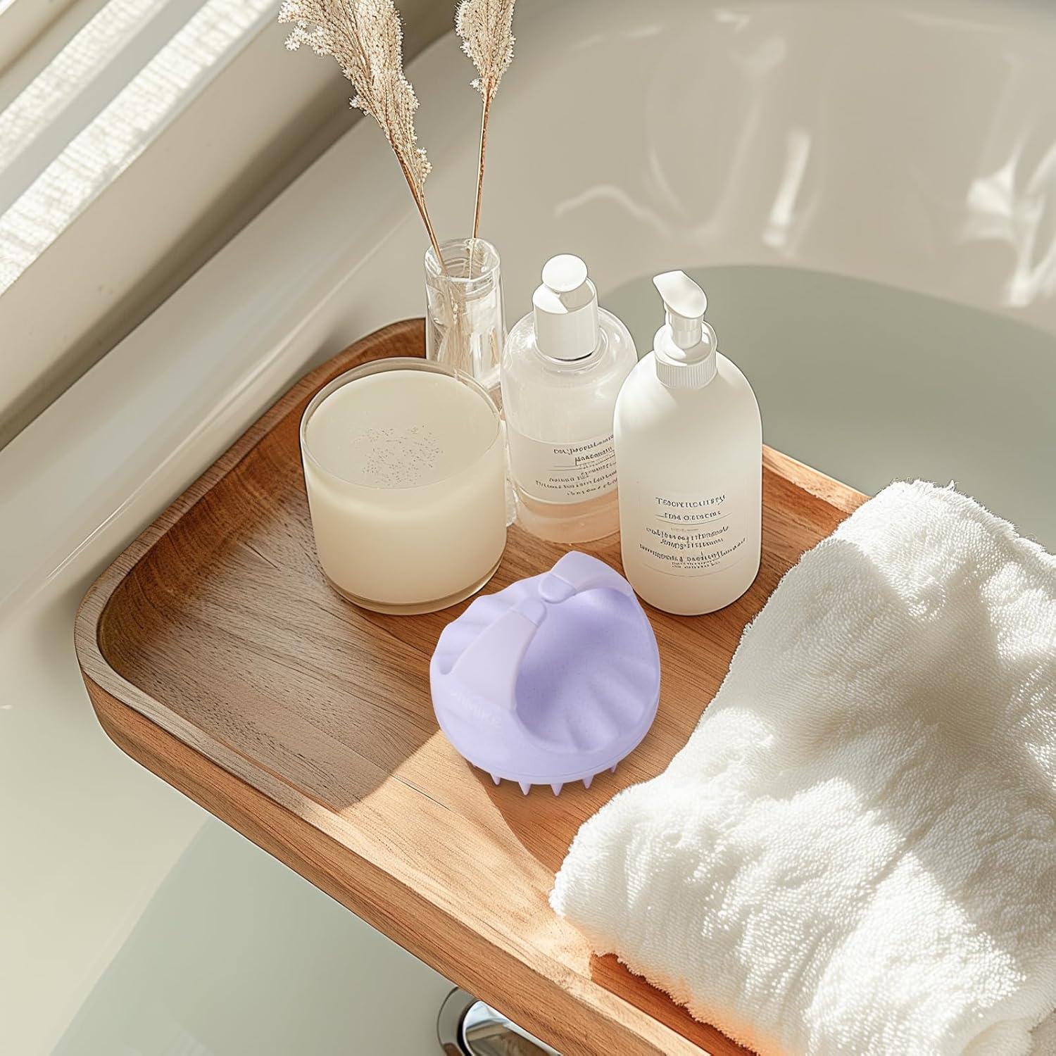 Kopfmassagebürste Shampoo Bürste Silikon Scalp Massager für Haarwachstum