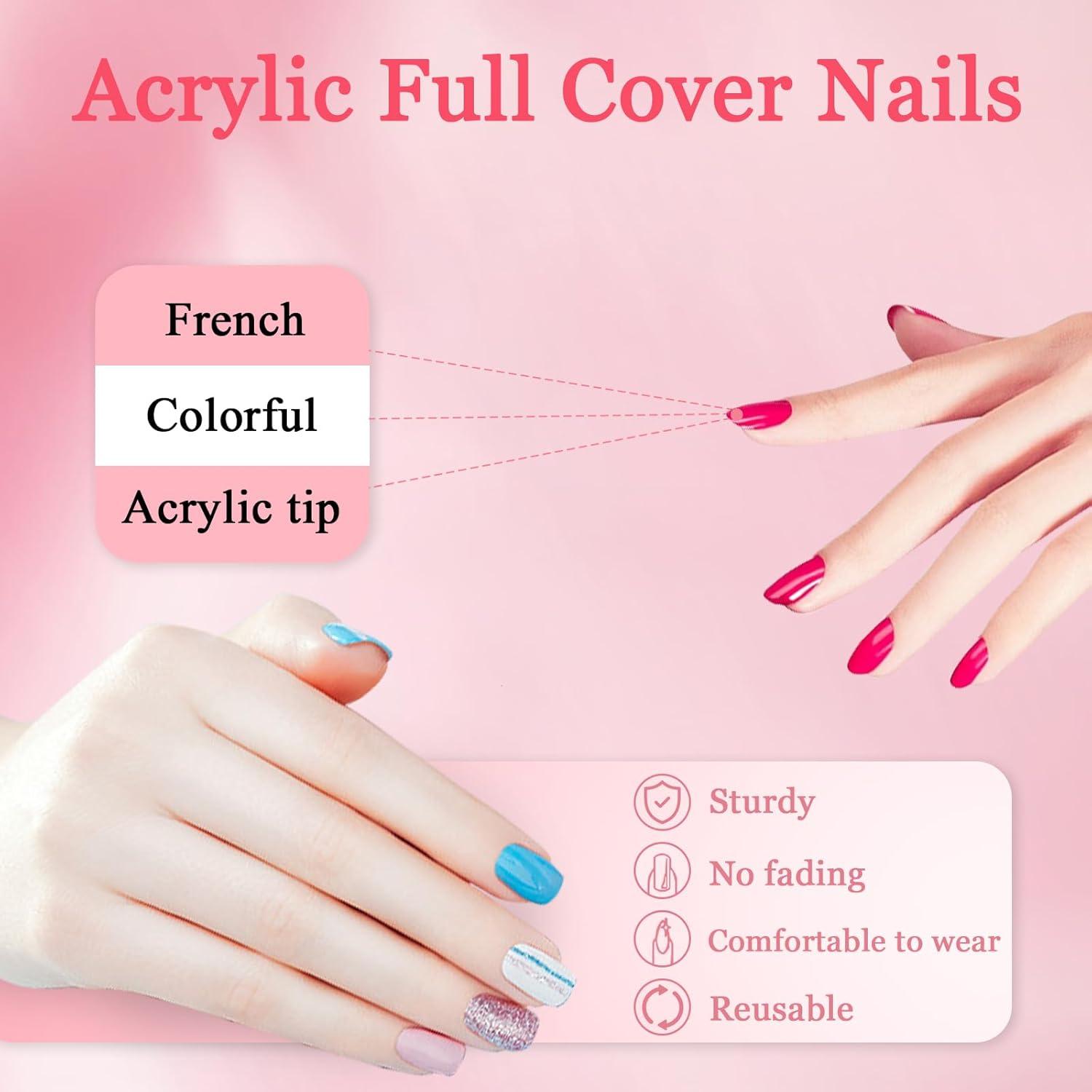 24 Stück Grüne Künstliche Nägel Press on Nails Nagelkleber Cute