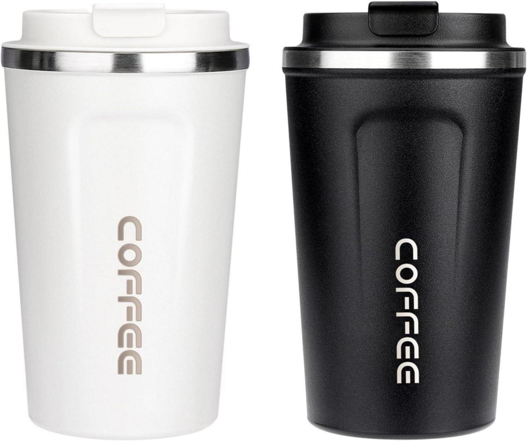 ERBO Kaffeebecher to go 380ml 2er Set Thermobecher Auslaufsicher mit