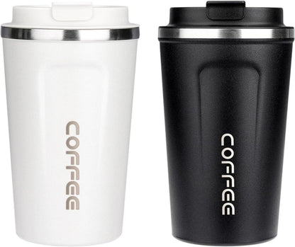 ERBO Kaffeebecher to go 380ml 2er Set Thermobecher Auslaufsicher mit