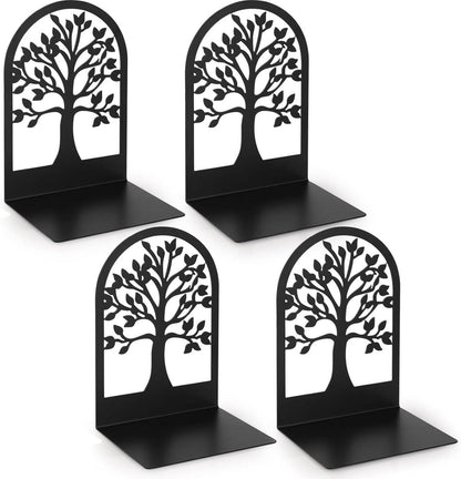 Buchstütze Metall Bookends Book Holder Schwarz 2 Paar 12x12x16,5 cm