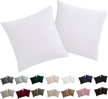 Kissenbezug Set 50x50 100% Mikrofaser weiß mit Reißverschluss