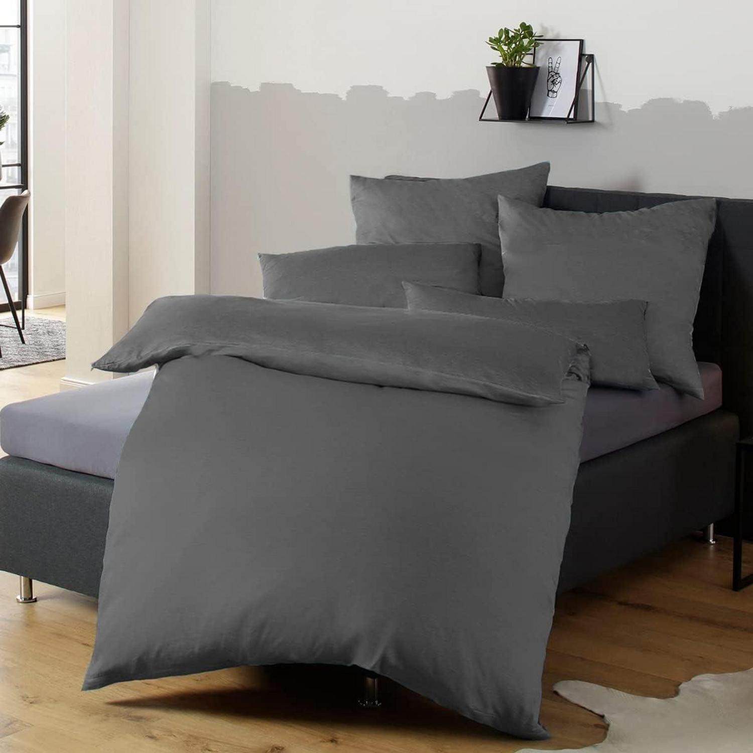 Soifox Kissenbezug 40x40 Anthrazit 2er Set Mikrofaser