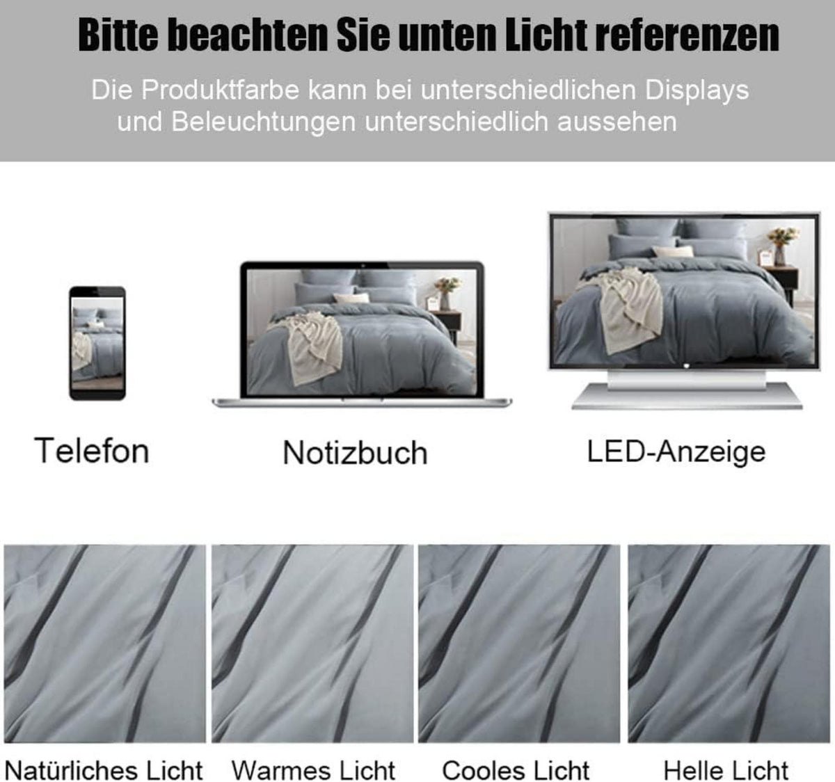 Kissenbezug 50x50 Grau Mikrofaser Reißverschluss bügelfrei knitterfrei