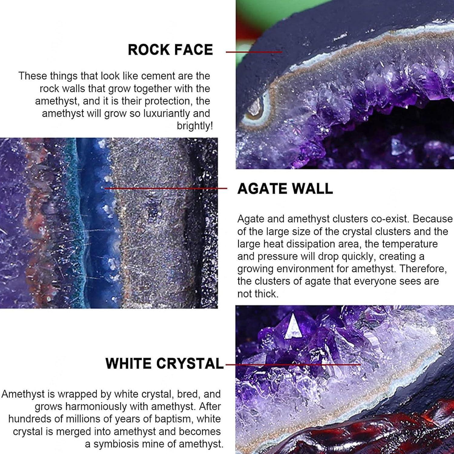 Natürliche Amethyst-Cluster-Geode, Unregelmäßige
