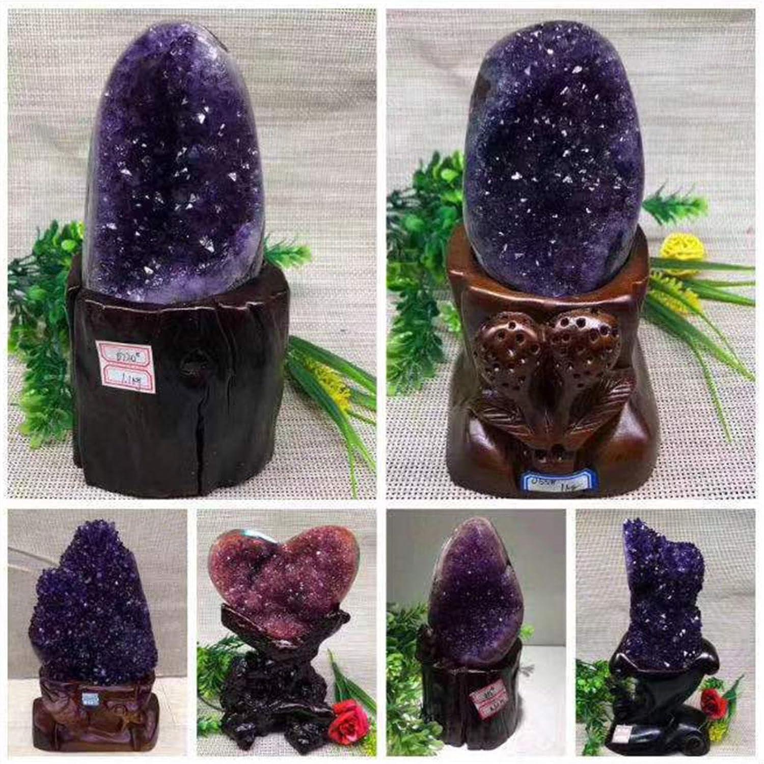 Natürliche Amethyst-Cluster-Geode, Rohe Kristalle, Heilkristalle, Lila