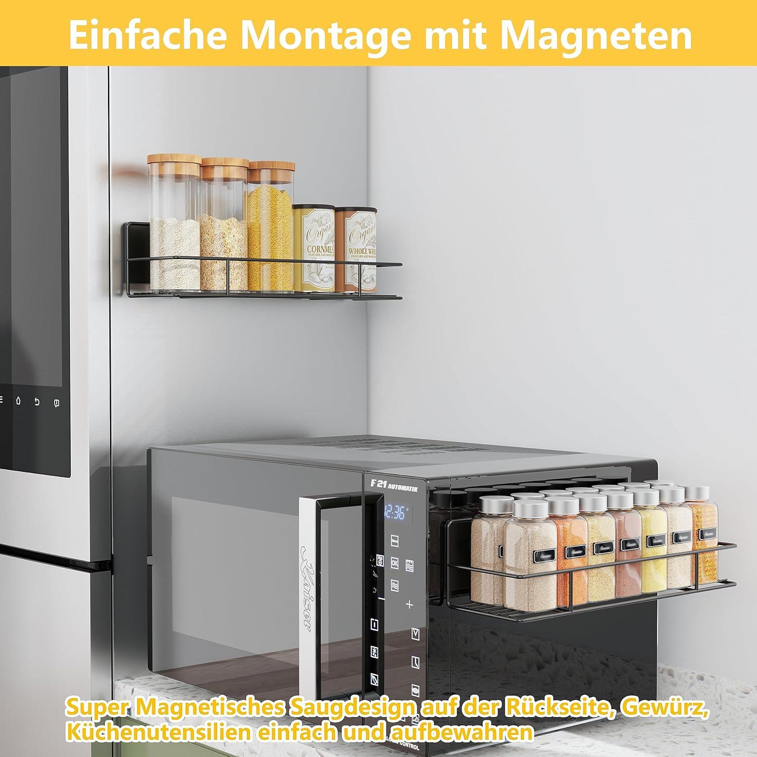 2er Set Magnetisches Gewürzregal für Kühlschrank - Stark