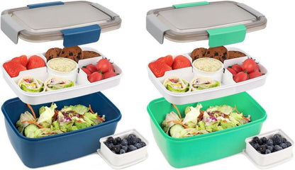 Bugucat Lunchbox Set 2000ML auslaufsicher Salatbox mit Fächern