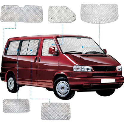 Sonnenschutz für VW T4 LWB – 8-teiliges Set für Auto