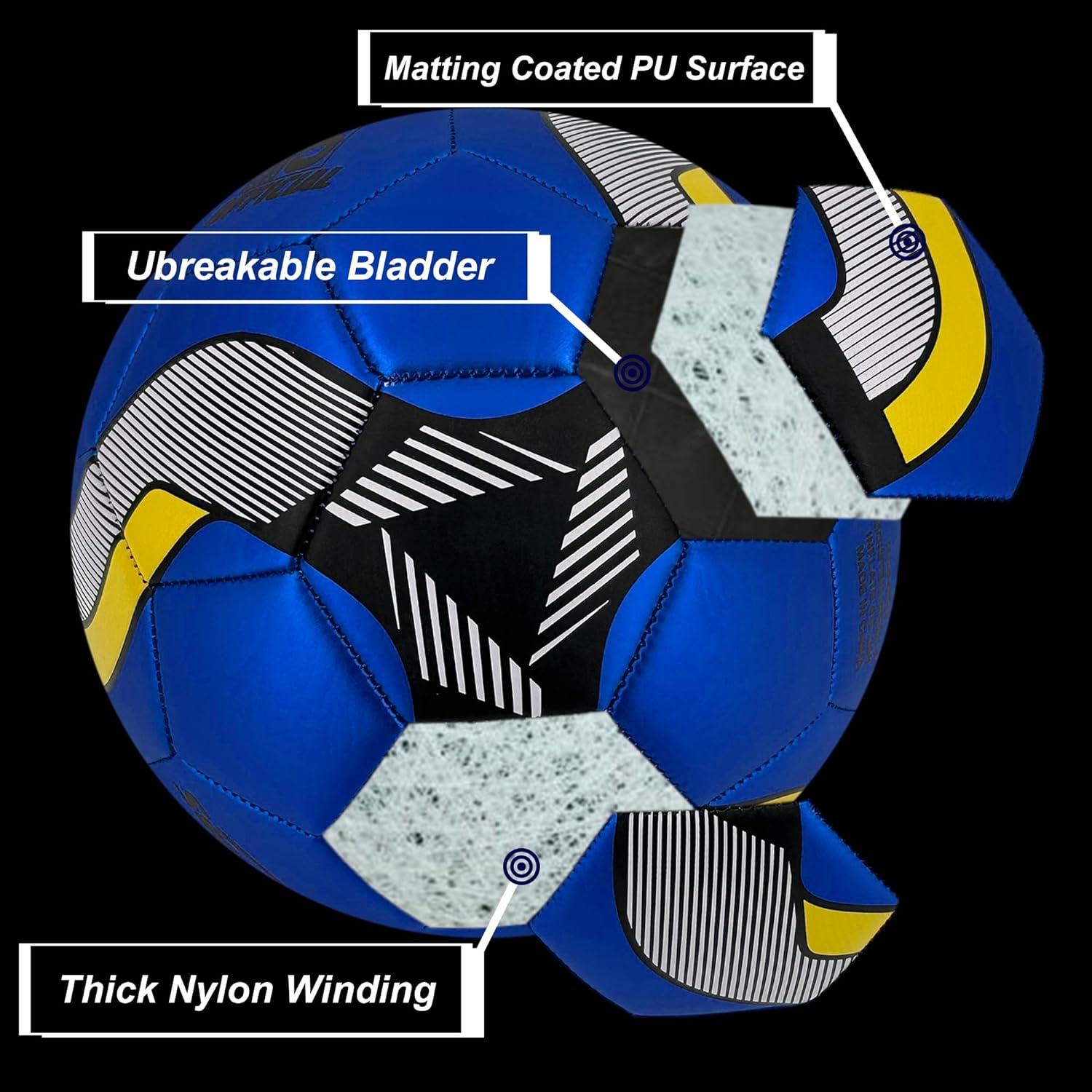 Senston Fußball Größe 5 Weich Elastisch Match Training Blau