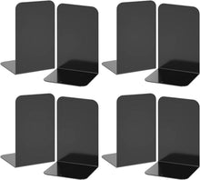Metall-Buchstützen mit rutschfesten Gummiauflagen - Schwarz 20cm*14cm