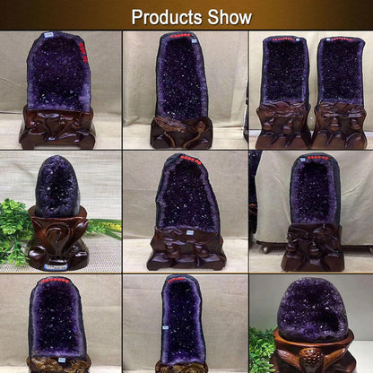 Amethyst-Cluster Geoden-Höhle Heilsteine 8.38lbs