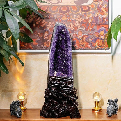 Amethystkristalle Geode Heilsteine Natürlicher Amethyst-Quarz 8.38lbs