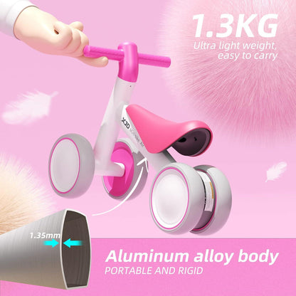 XJD Kinder Laufrad ab 1 Jahr Balance Bike ohne Pedal Rosa
