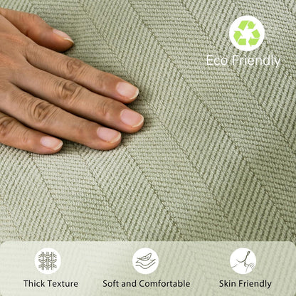 Salbei Grün Kissenbezug 50x50 Chenille 2er Set Sofakissen Luxus Design