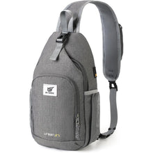 Brusttasche Herren Damen Crossbody Bag mit Kopfhörerloch | Dunkelgrau