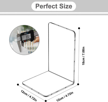 Transparente Acryl Buchstützen Set Heavy Duty 18cm 4 Stück
