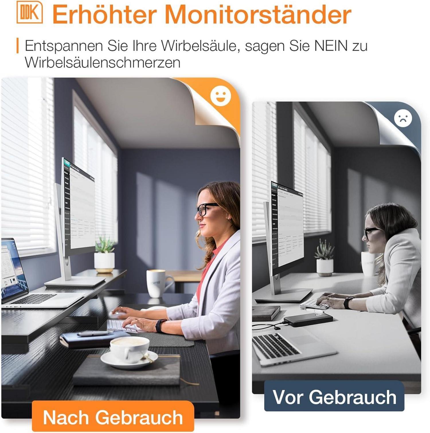 ODK Schreibtisch mit Schubladen und Monitorständer
