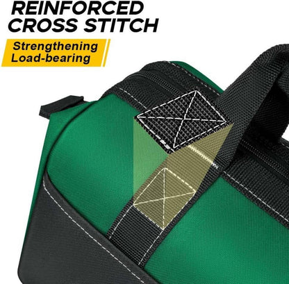 Werkzeugtasche 44×25×29cm aus 1680D Polyester 6 Multi-Taschen Grün