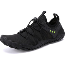 Aqua Schuhe Damen Herren Schnelltrocknend mit Drainagelöchern Schwarz