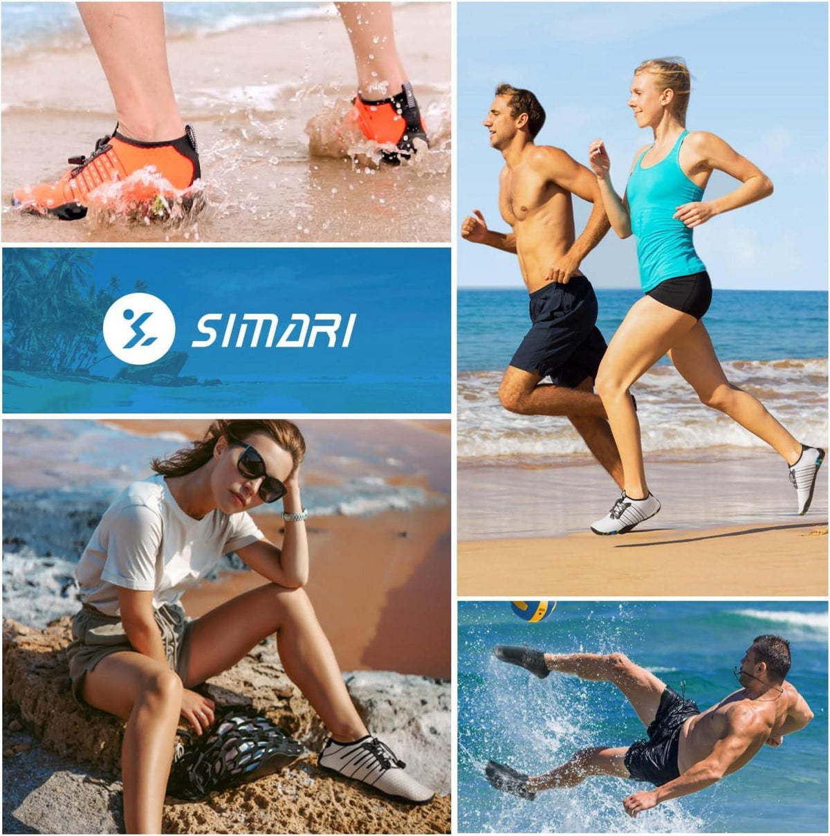 Schnelltrocknende Wasserschuhe für Damen und Herren Sport Barfuß Tauchen Schwimmen Grey 208
