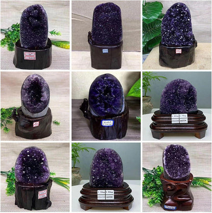 Natürliche Amethyst-Kristall-Geode 5,95 Pfund - Polierte Kanten