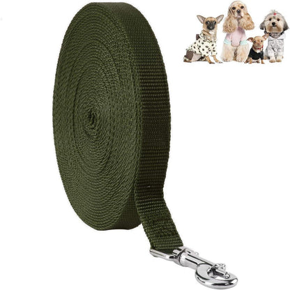 Schleppleine für Hunde 3m Nylon Trainingsleine mit D-Karabiner Green