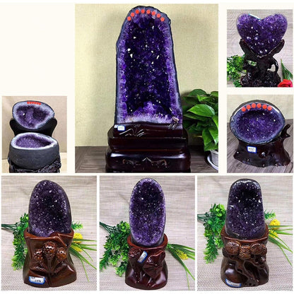 Natürliche Amethyst-Kristallcluster 2,2 Pfund Uruguay-Geoden