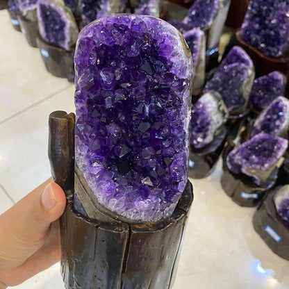 Natürliche Amethyst-Kristallcluster 2,2 Pfund Uruguay-Geoden