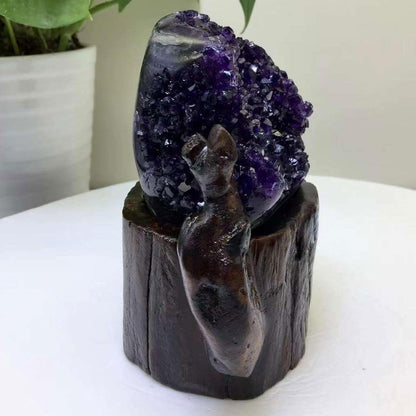 Natürliche Amethyst-Kristallcluster 2,2 Pfund Uruguay-Geoden