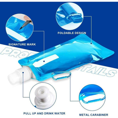 Faltbare Wasserflaschen 500ML BPA-frei Outdoor Sport 6 Stück
