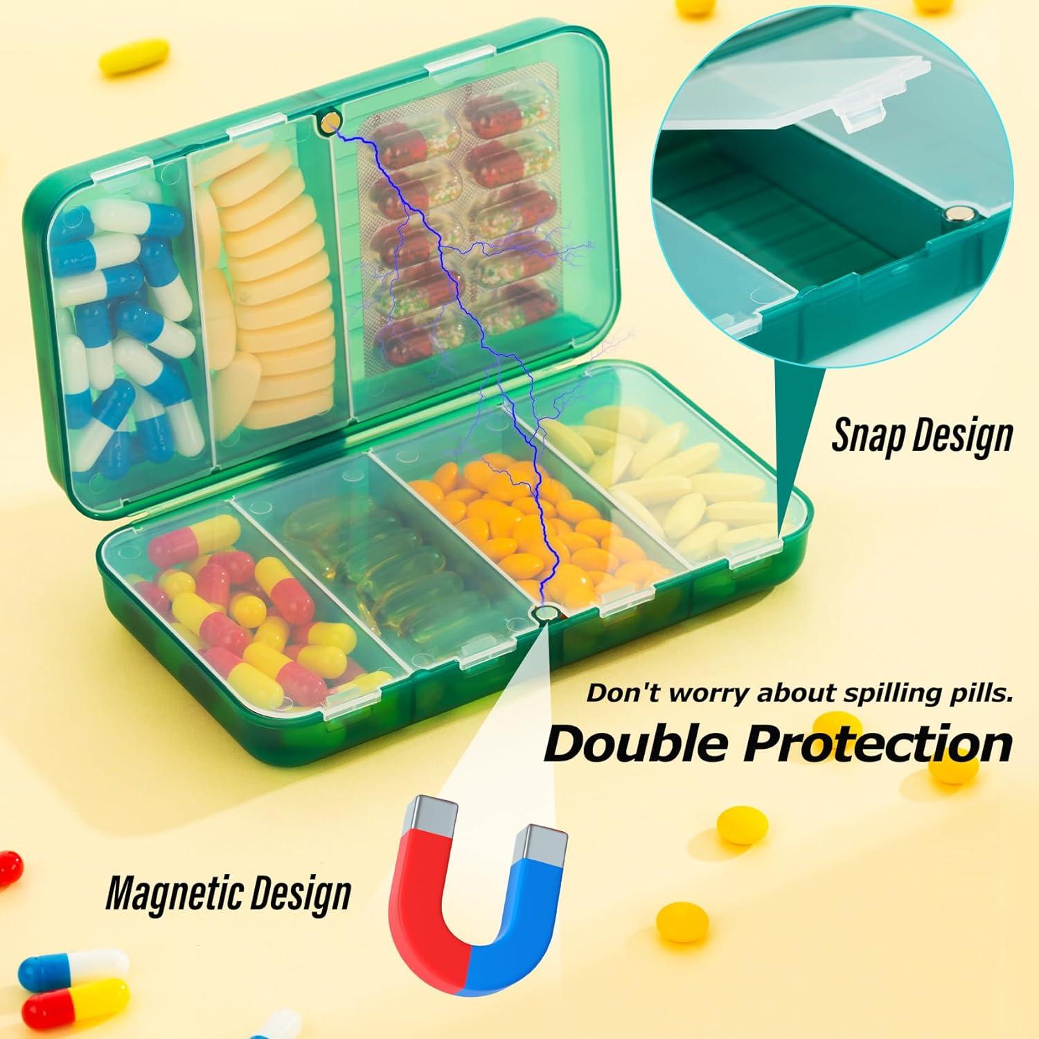 Yaklim Magnetischer Pillen-Organizer, 7