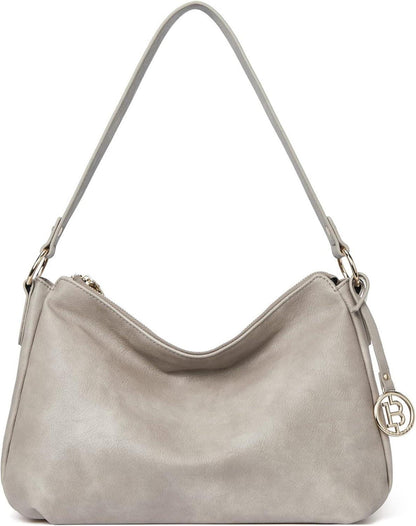 Schultertasche Damen PU Leder Hobo Handtasche Mittelgroß Henkeltasche