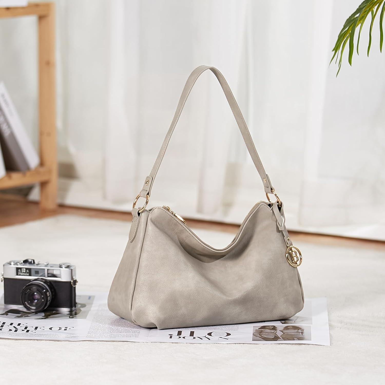Damen Schultertasche PU Leder Hobo Handtasche