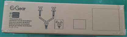 ErGear Monitor Halterung 2 Monitore 17-32 Zoll, Tragfähigkeit 2–10 kg, 2 Montageoptionen/VESA 75/100 Schwarz
