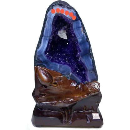 DECORN Große Amethyst-Naturkristall-Cluster-Exemplar, Echte