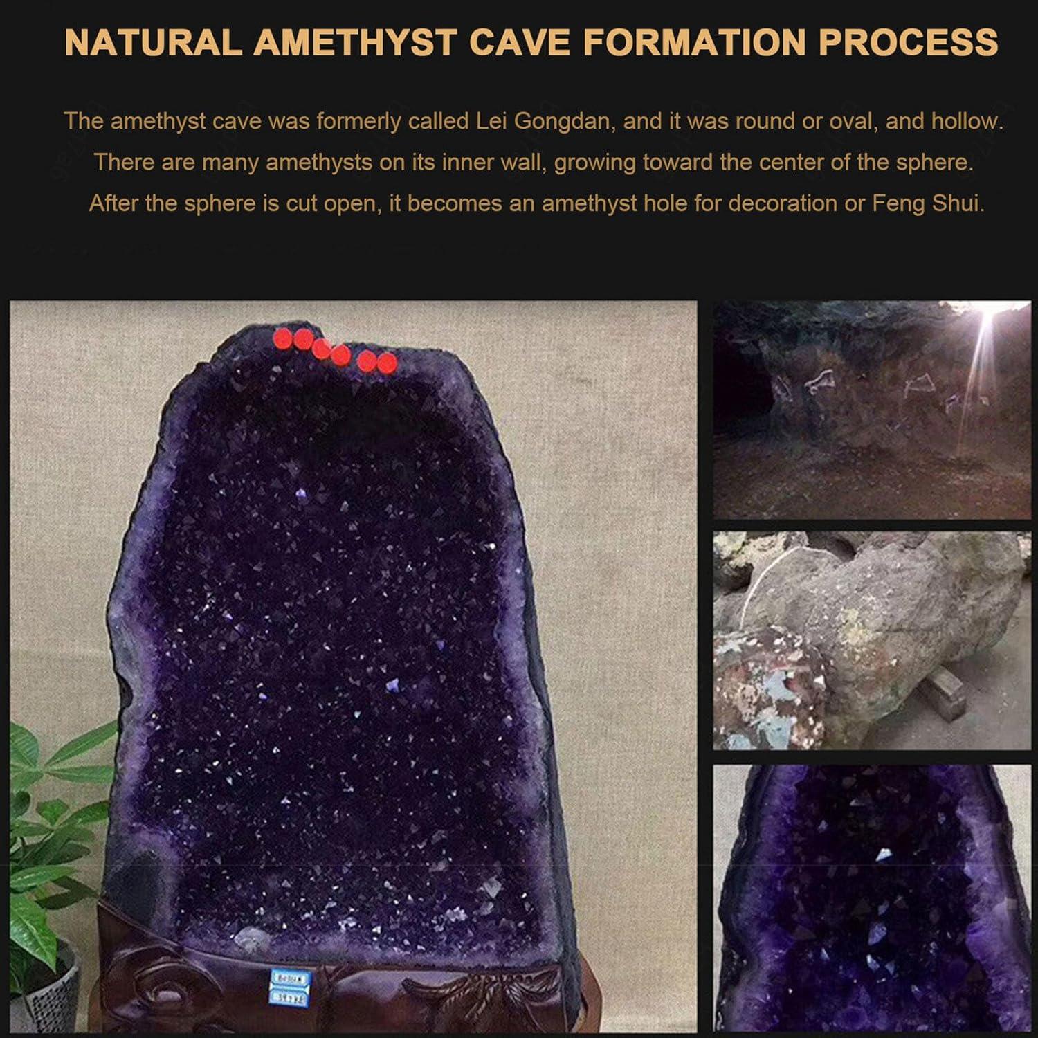 Große Amethyst Geode Naturkristall Cluster 39lbs für Reiki