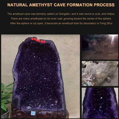 Große Amethyst Geode Naturkristall Cluster 39lbs für Reiki
