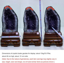 DECORN Große Amethyst-Geode für Reiki & Meditation, 33lbs