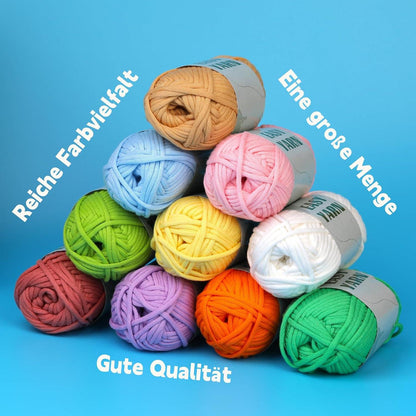 4er Set Hellblaues Garn Baumwoll-Nylon Häkel- Strickgarn & Zubehör