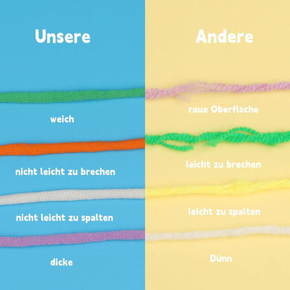 Orangefarbenes Garn Häkel- und Strickgarn Anfänger 4er Set
