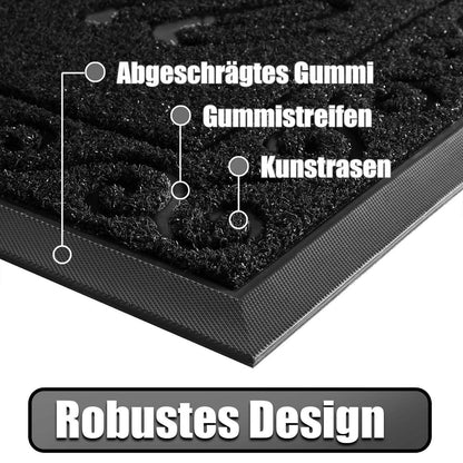 Fußmatte Outdoor rutschfest, 75x43 cm, Waschbar & Schmutzfang