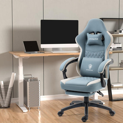 Gaming Stuhl mit Massage, Fußstütze, ergonomischer PC