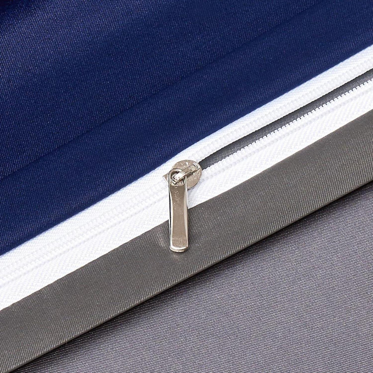 Satin Bettwäsche Set 135x200 Blau Dunkelgrau 4-teilig
