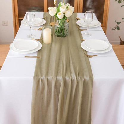 Chiffon Tischläufer 70x300cm – Hochzeit & Feier Deko