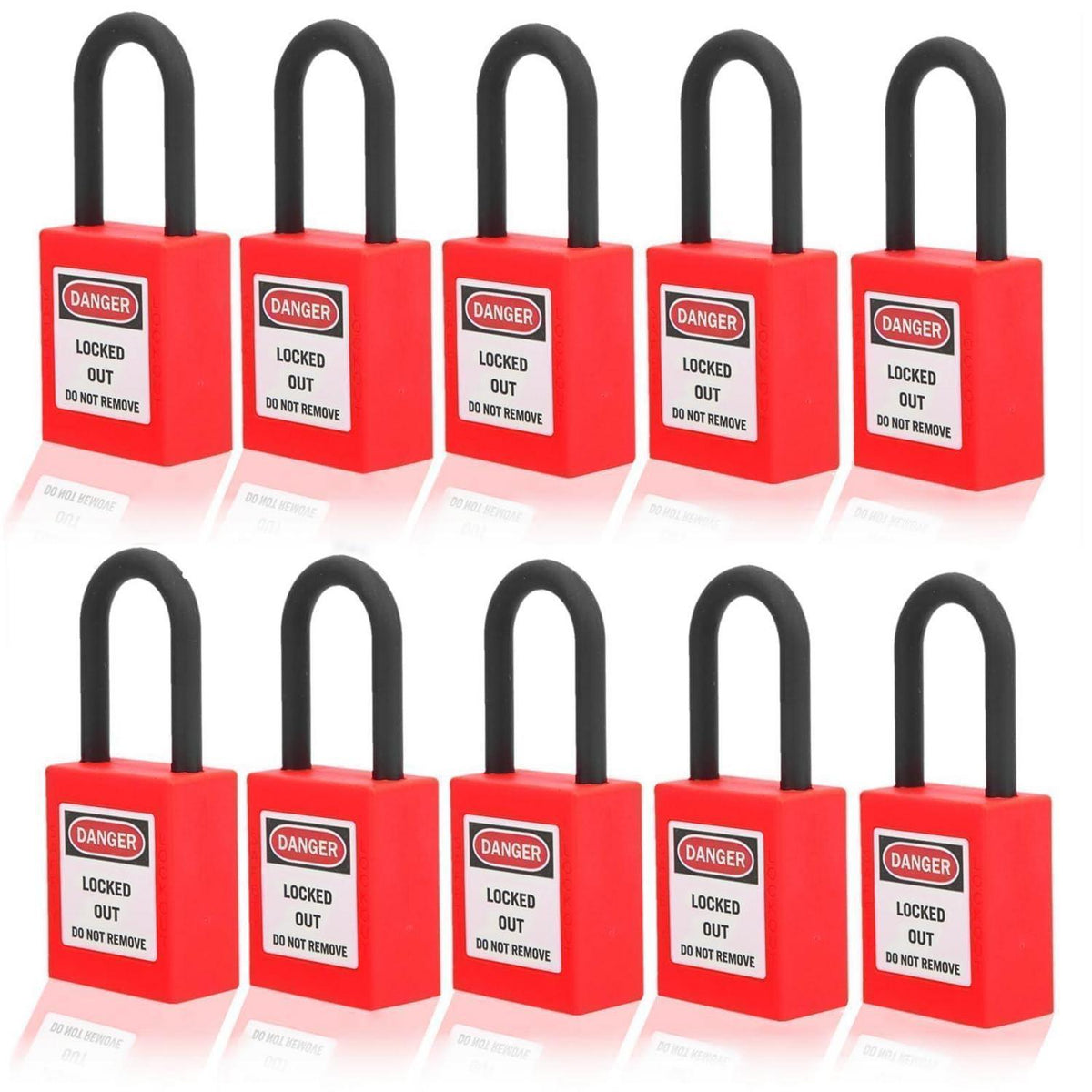 Lockout-Vorhängeschloss Set 10er-Pack – 38mm Sicherheitsschloss