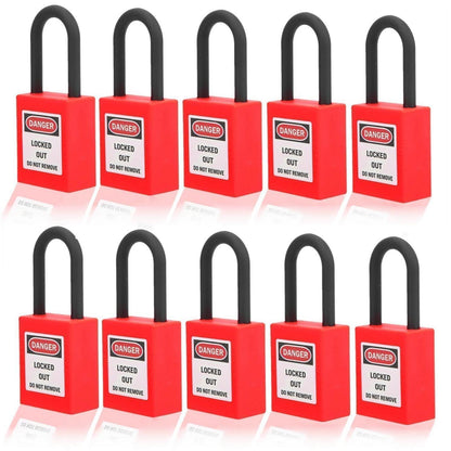 Lockout-Vorhängeschloss Set 10er-Pack – 38mm Sicherheitsschloss