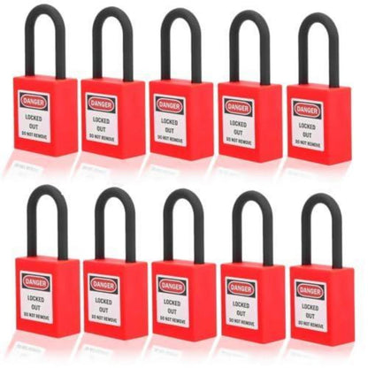 Lockout-Vorhängeschloss Set 10er-Pack – 38mm Sicherheitsschloss