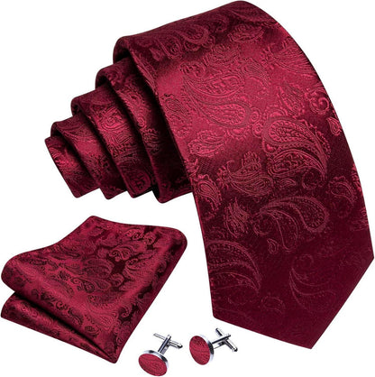 Seidenkrawatte Set Paisley Blume Hochzeit Party Männer