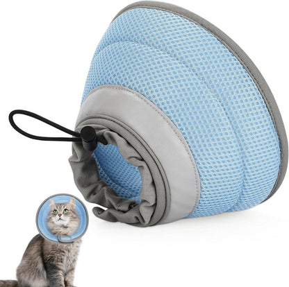 Op-Schutzkragen für Katzen | Weicher Halskrause Katze Blau S